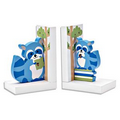 Reed & Barton Hazelnut Hollow Raccoon Bookends Set of 2